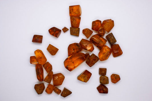 Cognac amber beads